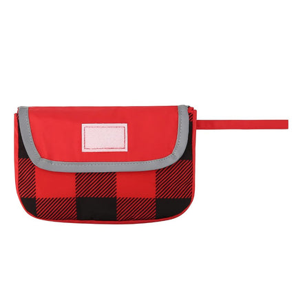 HDE Reversible Dog Raincoat Hooded Slicker Poncho Rain Coat Jacket for Small Medium Large Dogs Buffalo Plaid Red - M