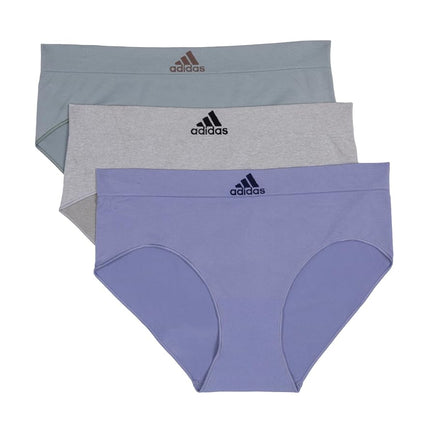 adidas Women's Seamless Brief Panties 3-Pack, Silv