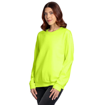 Fruit of the Loom Men's Eversoft Fleece Crewneck Sweatshirts, Moisture Wicking & Breathable, Sizes S-4x Shirt, Safety Green, M