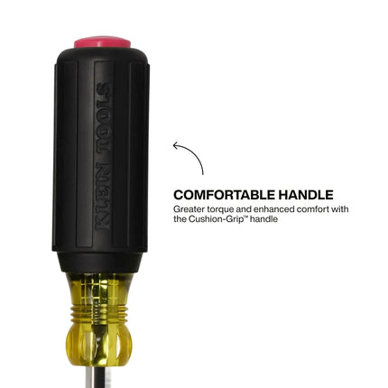 Klein Tools 65456M Metric Color-Coded Hollow-Shaft Nut Driver Set, 6-Piece, Heavy-Duty, Color-Coded Hex Sizes 6mm to 13mm, Cushion-Grip Handles, 6-Piece