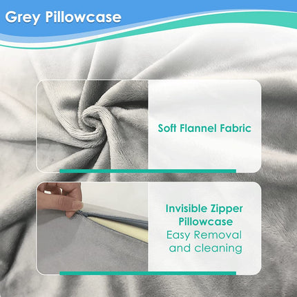 NEPPT Wedge Pillows for Sleeping Foam Bed Wedges Body Positioners 30 Degree Incline Pillow for Adults, Side Sleeping, Back Pain, Medical Elevated Bolster Positioning Wedge (1 Pillow + 2 Cover)