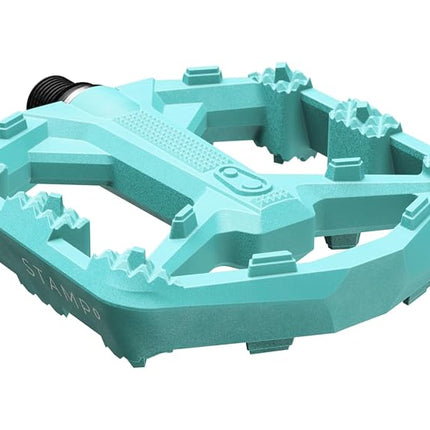 Crankbrothers Stamp 0 MTB Pedals, Turquoise, Size Small