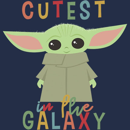 STAR WARS Le plus mignon petit enfant mandalorien pour femme, pull Raglan avec surpiqûres, bleu chiné, moyen
