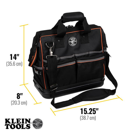Tool Bag with Padded Shoulder Strap and Handles Has Lighted Tool Storage with 31 Pockets Klein Tools 55431