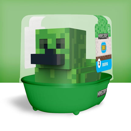 TUBBZ: Minecraft - Creeper Hostile Mob Rubber Duck Collectable Toy 9 cm