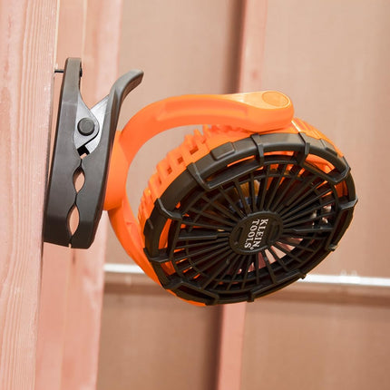 Battery Operated Rechargeable Fan with USB-C Charging Cord and Multiple Mounting Options Perfect for The Jobsite
