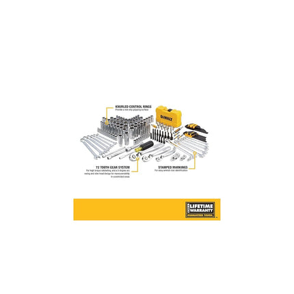 DEWALT DWMT73803 Mechanics Tools Kit and Socket Set, 168-Piece