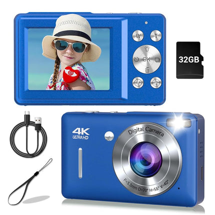 Digital Camera, 44MP Compact Camera, FHD 1080P Poi