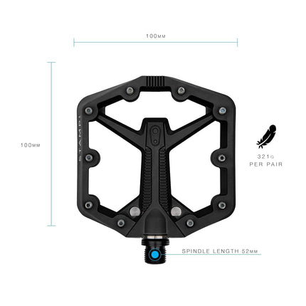 Crankbrothers Stamp 1 Version 2 MTB Pedal, Small Black