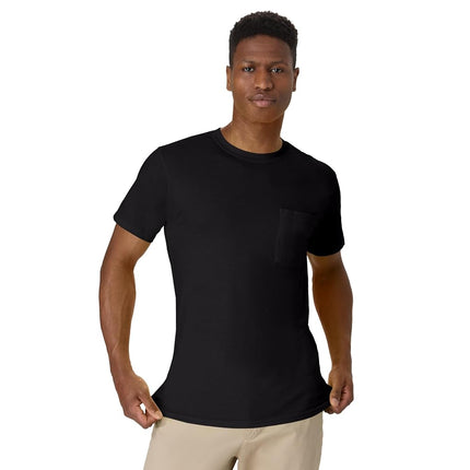 Hanes Men's Workwear Pocket T-Shirt Pack, Camiseta con Absorción de Humedad, Control de Olores, Paquete de 2, Negro, XL