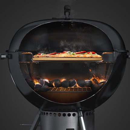 Weber 8836 Gourmet BBQ System Pizza Stone with Carry Rack,16.7" Long
