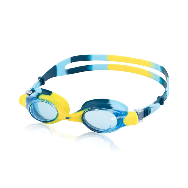 Speedo Unisex Child Swim Goggles Skoogle Ages 3-8, Enamel Blue Yellow Tie-Dye One Size
