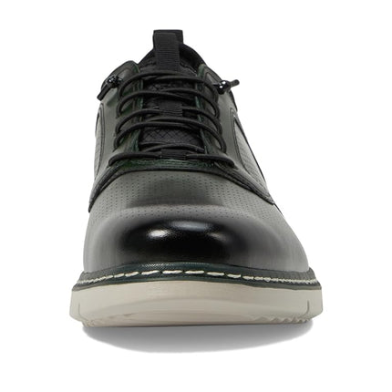 Stacy Adams Men's, Plain Toe Elastic Lace Oxford, Green, 9 Wide
