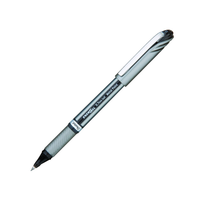 Stylo gel liquide Pentel EnerGel NV, 0,7 mm, pointe métallique, encre noire, (BL27BP4A) par Pentel
