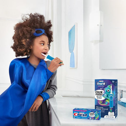 Oral-B Kids Electric Toothbrush with Sensitive Brush Head and Timer, for Kids 3+