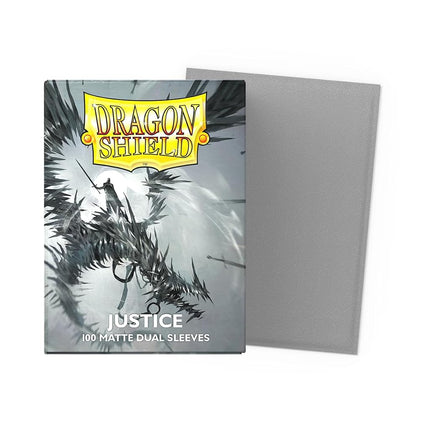Dragon Shield | Matte Dual Standard Size Card Sleeves | 100 CT - Smooth & Tough Premium TCG Sleeves - Compatible with Pokemon, Flesh & Blood, One Piece & Magic the Gathering | Justice