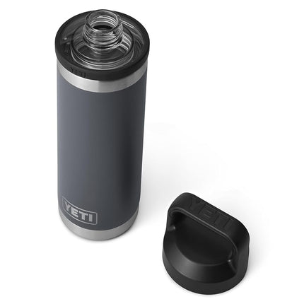 YETI Rambler 18 oz Bottle, Vacuum Insulated, Stainless Steel with Chug Cap, Charcoal