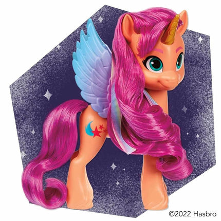 My Little Pony: Crea tu Magia Peinados con Cinta Sunny Starscout – Pony de 15 cm para Niños y Accesorios para el Cabello, Multicolor (F3873)