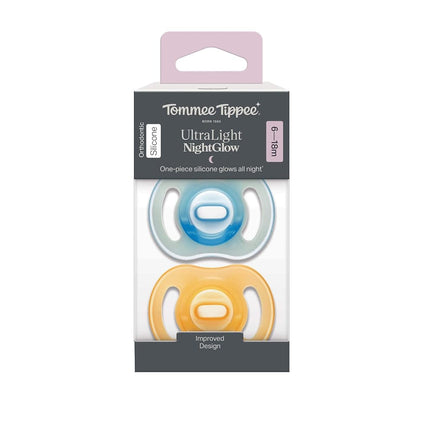 Tommee Tippee Nighttime Orthodontic Dummy 6-18m Silicone Pack of 6
