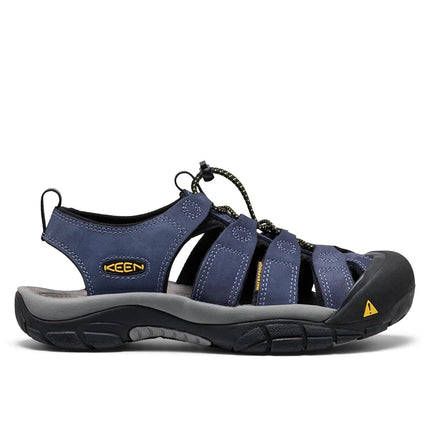 KEEN Men's Newport Closed Toe Comfortable Durable Leather Water Sandals, Naval Academy, 10