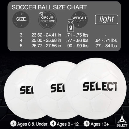 SELECT Classic Soccer Ball, Orange V21, Size 3