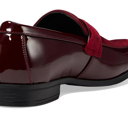 Mocasines Stacy Adams Spratley Saddle sin cordones para hombre, Borgoña, 9.5