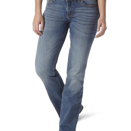 Wrangler Women's Retro Mae Rise Stretch Boot Cut Jean, Wash Mid, 7-34