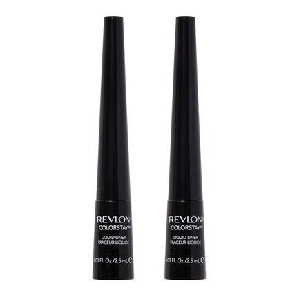Revlon ColorStay Liquid Liner Twin Pack, Blackest Black, 0.08 Fluid Ounce