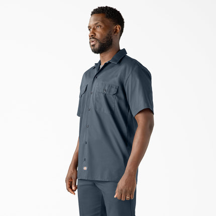 Dickies Men's Short Sleeve Work Shirt, Airforce Blue, 3X-Large Big Tall