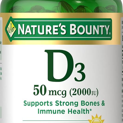 Nature's Bounty Vitamin D3 2000 IU, 240 Softgels