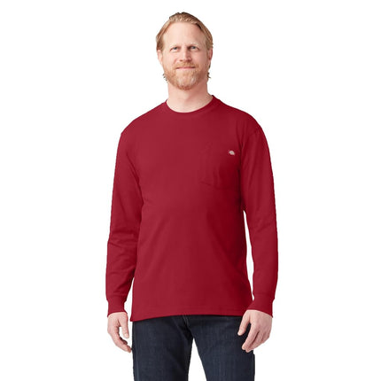 Dickies Big and Tall Men's Long Sleeve Heavyweight Crew Neck, English Red, 3X-Large