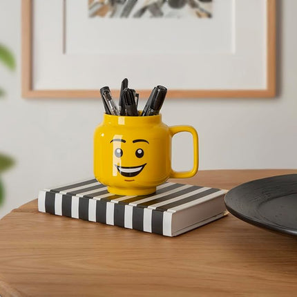 Room Copenhagen Lego Ceramic Mug, Silly Boy Face, Small, 7.6 Fl. Oz. (225 mL)