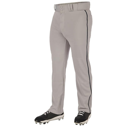 CHAMPRO Boys' Triple Crown 2.0 Open Bottom Baseball Pants with Braid Grey, Black