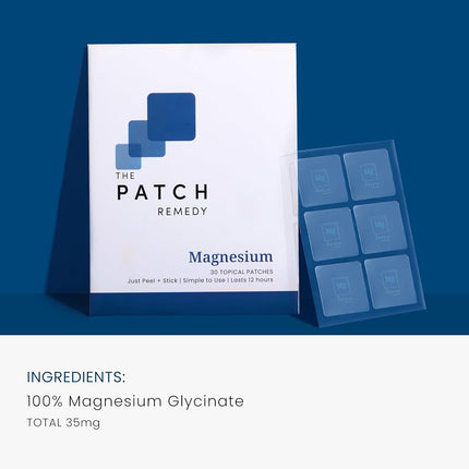 The Patch Remedy Magnesium Patch | Magnesium Glycinate | 30 Patches