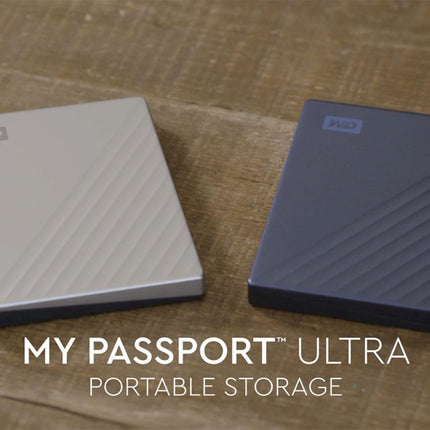 WD 2TB My Passport Ultra, portable external storage, external hard drive, software with defense against ransomware, backup and password protection, Works with PC, Xbox S|X, PS5, PS4, Midnight Blue