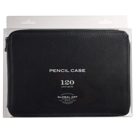 Global Art Materials 48-Piece Leather Pencil Case,