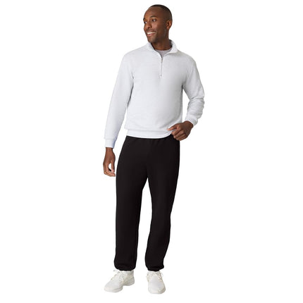 Hanes Men's Fleece Sweatpants, EcoSmart Athletic Lounge Pants, 32" (1 Or 2 Pack), Black-1 Pack, Medium