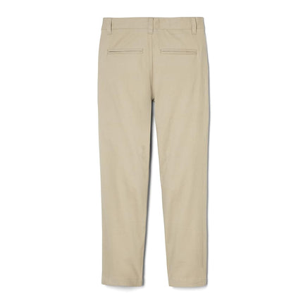 French Toast Boy's Adjustable Waist Stretch Straight Fit Chino Pant, Khaki, 18 Years