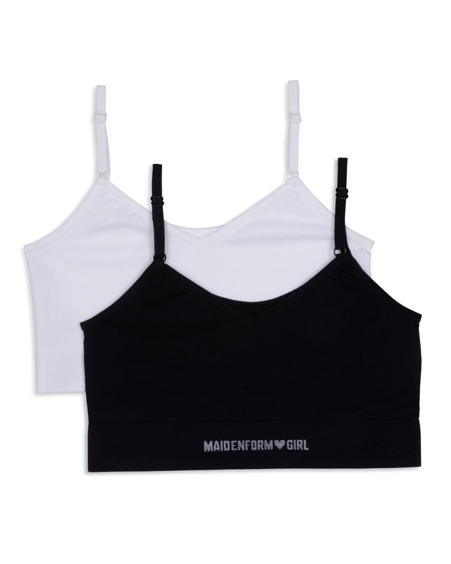 Maidenform Girls' Comfort Brami Bralette, 2 Pack, 