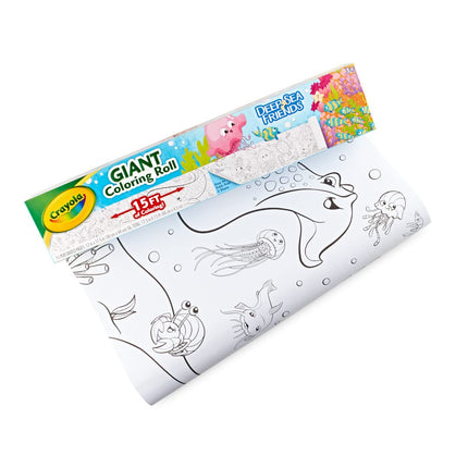 CRAYOLA Giant Coloring Roll, 15 Perforated Ocean C