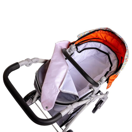 JC Toys - Folding Dolls up to 45 cm, Nature Collection, Basket, Hood, Stroller Bag, Adjustable Handlebar, Removable Carrycot Ideal for Play and Walking, Designed by Berenguer Boutique, +3 years