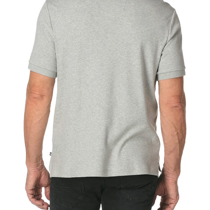 Nautica Men's Classic Fit Short Sleeve Solid Soft Cotton Polo Shirt, Grey Heather, Large Tall