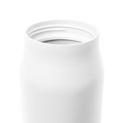 Botella de agua Simple Modern con tapa de popote de botón pulsador | Acero inoxidable aislado con revestimiento cerámico | Botella de viaje a prueba de fugas para gimnasio y deportes | 34 oz | Blanco invierno