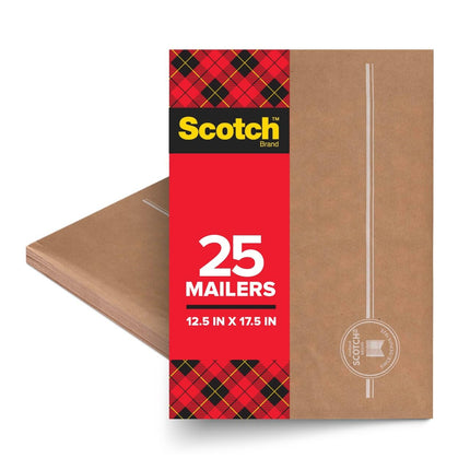 Scotch Curbside Recyclable Padded Mailers, 25 Pack