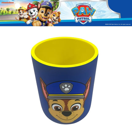 Soporte para cepillos de dientes infantiles de Paw Patrol Chase - Vaso para brochas de maquillaje/bolígrafos, (Producto con licencia oficial) por Franco Collectibles