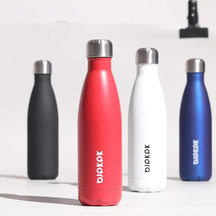 BJPKPK 25oz Insulated Steel Water Bottles Travel Sports Metal Water Bottles, Black