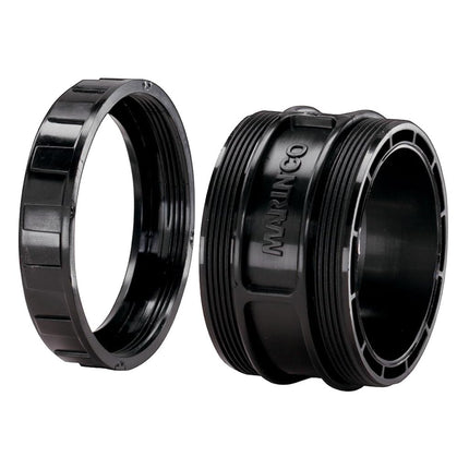 Marinco 110R Sealing Collar with Threaded Ring for 20 and 30 Amp Systems, Black