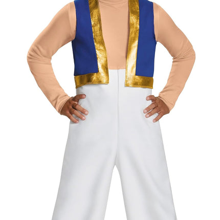 Disguise Super Mario Toad Costume for Kids, Official Nintendo Licensed Product, All In One Jumpsuit with Blue and Gold Vest Effect, Includes Toad Hat, 7-8 years