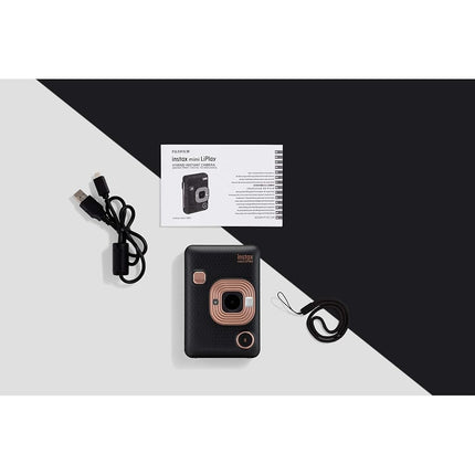 instax mini LiPlay 2-in-1 hybrid instant photo camera and printer with 2.7 inch LCD screen, mini film form,ELEGANT BLACK
