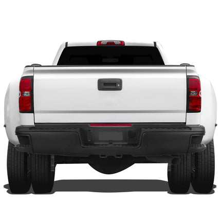 Parachoques trasero DNA MOTORING compatible con Silverado/Sierra 2500HD 3500HD 15-19, con ruedas traseras dobles y barra de remolque, negro, STEPBUM-10065